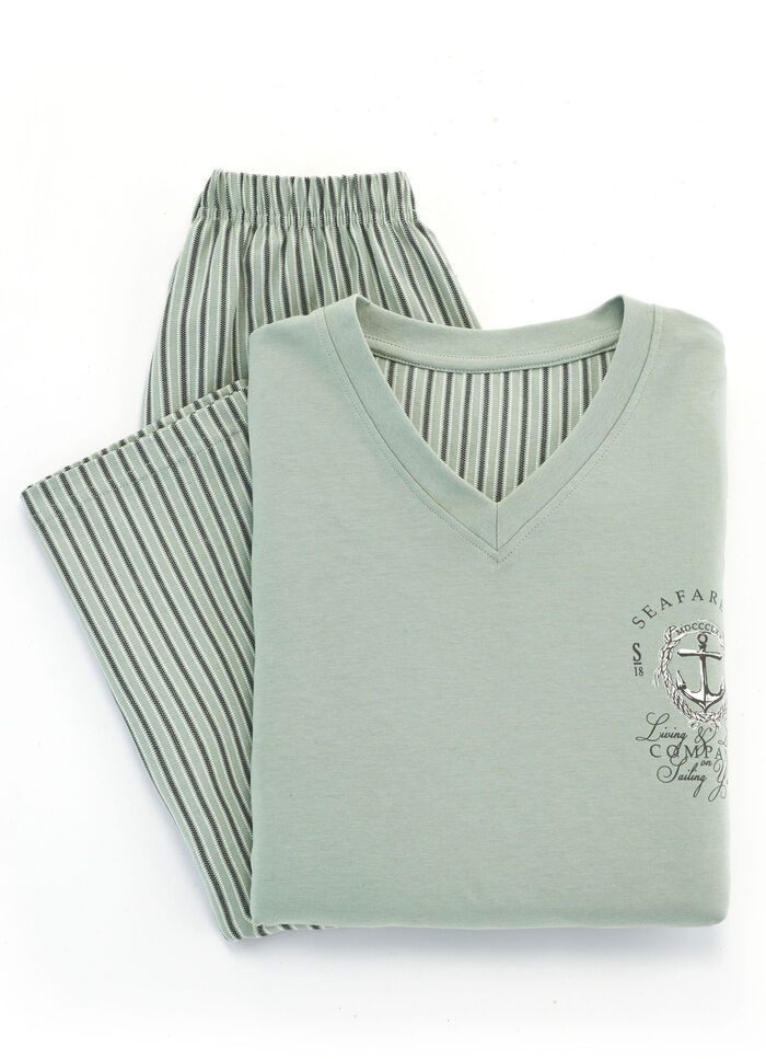 Zweierpack Pyjamas mit V-Ausschnitt 