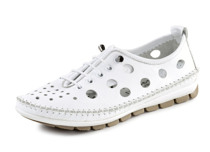 ELENA EDEN, sommerliche Damen-Slipper, Weite G, mit herausnehmbarem Fussbett WEISS