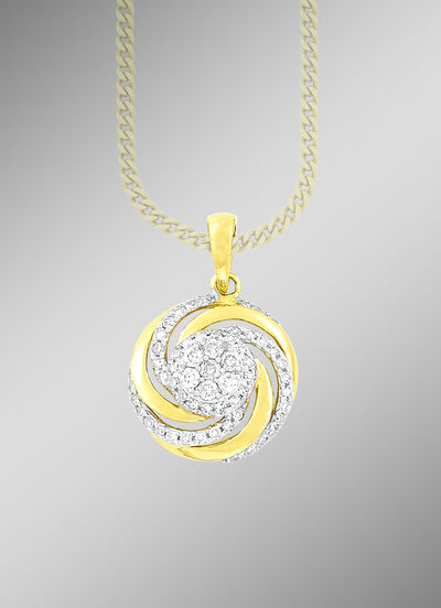 Interessanter Anhänger mit 7 Brillanten und 56 Diamanten 