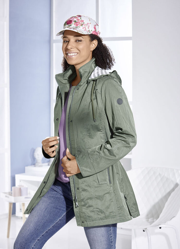 Jacke mit Schub- und Reißverschlusstaschen OLIV