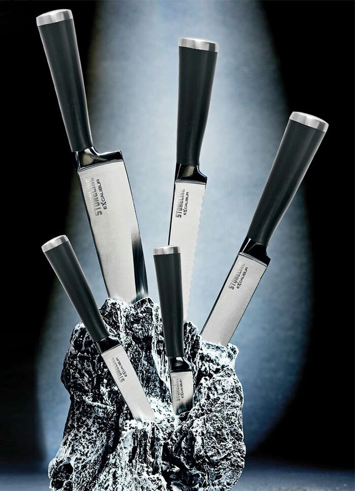 Stoneline&reg; Excalibur&reg; Messerblock, 7-teilig 
