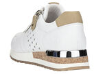 Remonte Sneaker mit unterlegter Zierlochung WEISS-SAND