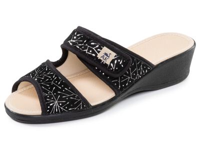 Leichte, Damen-Pantoletten, mit Klettverschluss 