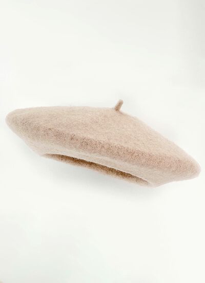 Edle Damen-Baskenm&uuml;tze, mit Walk aus Schurwolle 