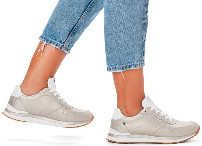 Rieker Sneaker mit MemoSoft-Textilfussbett GOLDBEIGE