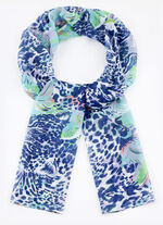 Schal mit Fantasie- und Raubtierfell-Dessin 