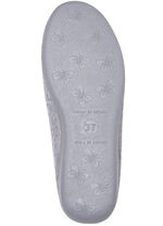 Laurina Textil-Hausschuh in Cord-Optik GRAU