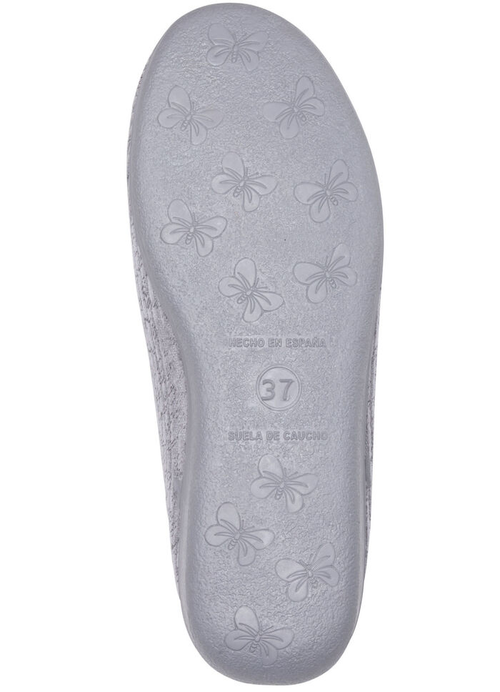 Laurina Textil-Hausschuh in Cord-Optik GRAU