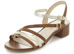 Caprice Sandalette aus teilweise metallisiertem Nappaleder 