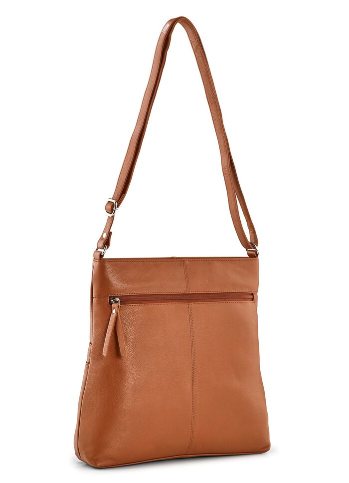 Laurina, Tasche, Damen, mit verstellbarem Umh&auml;ngeriemen COGNAC