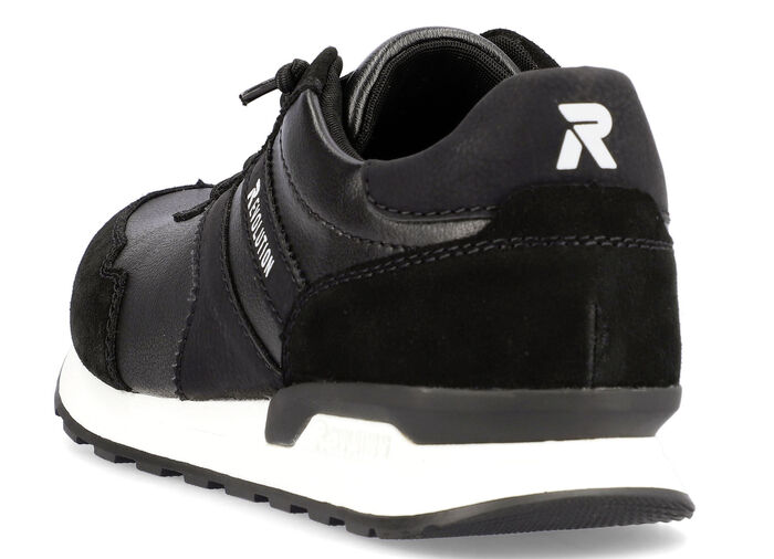 Schnür-Sneaker mit herausnehmbarem Textilfussbett SCHWARZ