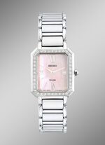 Solar-Damenuhr mit Swarovski-Kristalle 