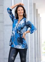 Shirt-Tunika mit Schlingenknopfleiste 