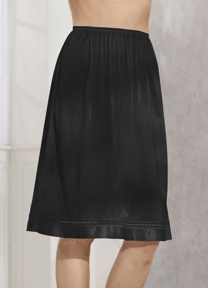 Halbrock mit Spitzenband SCHWARZ