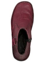 ELENA EDEN Bootie mit Knitter-Struktur BURGUND