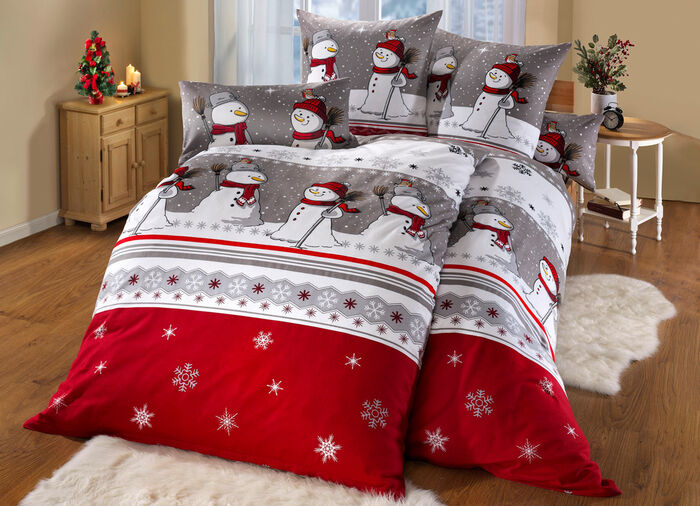 Bettwäsche-Garnitur in Soft-Biber Qualität 