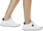 Rieker, stylische Damen-Sneaker, Weite H, mit herausnehmbarem Fussbett WEISS-SCHWARZ