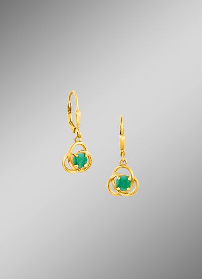 Ohrringe mit echt Smaragd 