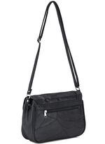 Patchwork-Tasche aus Nappaleder SCHWARZ