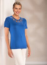 Shirt-Tunika mit Strasssteinen ROYALBLAU