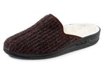 Gef&uuml;tterte Herren-Hausschuhe, mit Schurwolle BRAUN
