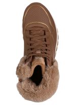 SKECHERS, gef&uuml;tterte Damen-Boots, Winterschuhe, mit flauschigem Pl&uuml;schkragen 