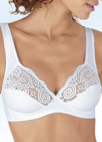 Dorina BH mit elastischen Spitzeneins&auml;tzen WEISS