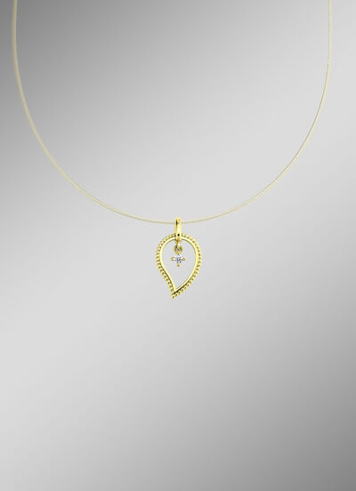 Edler Anhänger aus Gold 585/- fein mit Brillant 