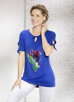 Shirt mit V-Schlitz  ROYALBLAU