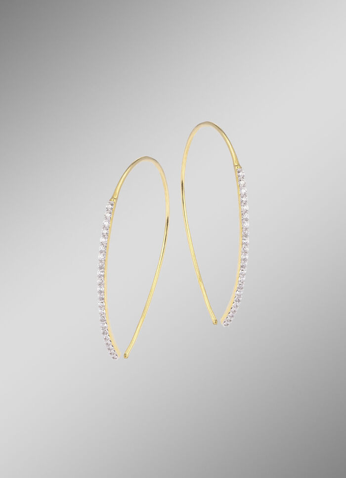 Glamouröse Ohrhaken mit Brillanten 