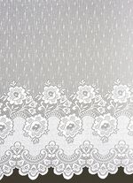 Blumenfenster-Vorhang, gerader Abschluss 