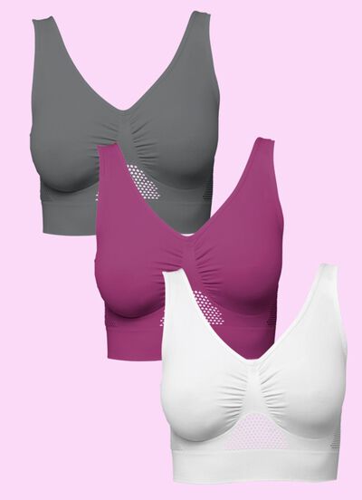 Dreierpack Sport-BH &bdquo;Sporty&ldquo; 