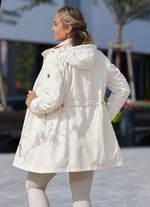 Funktions-Longjacke mit silberfarbenen Paspelierungen 