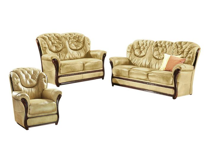 Polsterm&ouml;bel mit Bezug aus echtem Leder 