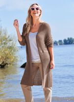 Long-Strickjacke in tollem Mustermix 