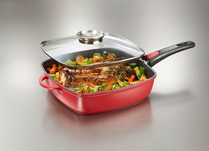 "King" Rechteckpfanne aus Aluguss 