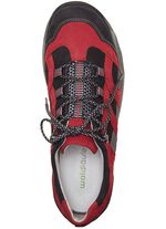 Waldl&auml;ufer, sportliche Damen-Schn&uuml;rschuhe, Weite H, mit herausnehmbarem Fussbett GRANATROT-SCHWARZ-GRAU