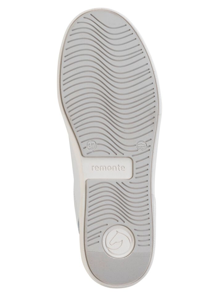 Remonte Sneaker aus Nappa- und Veloursleder mit Metallic-Besatz BLAU-WEISS-SILBER