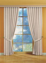 Fensterdekoration aus schwerer Thermo-Chenille-Qualit&auml;t CREME