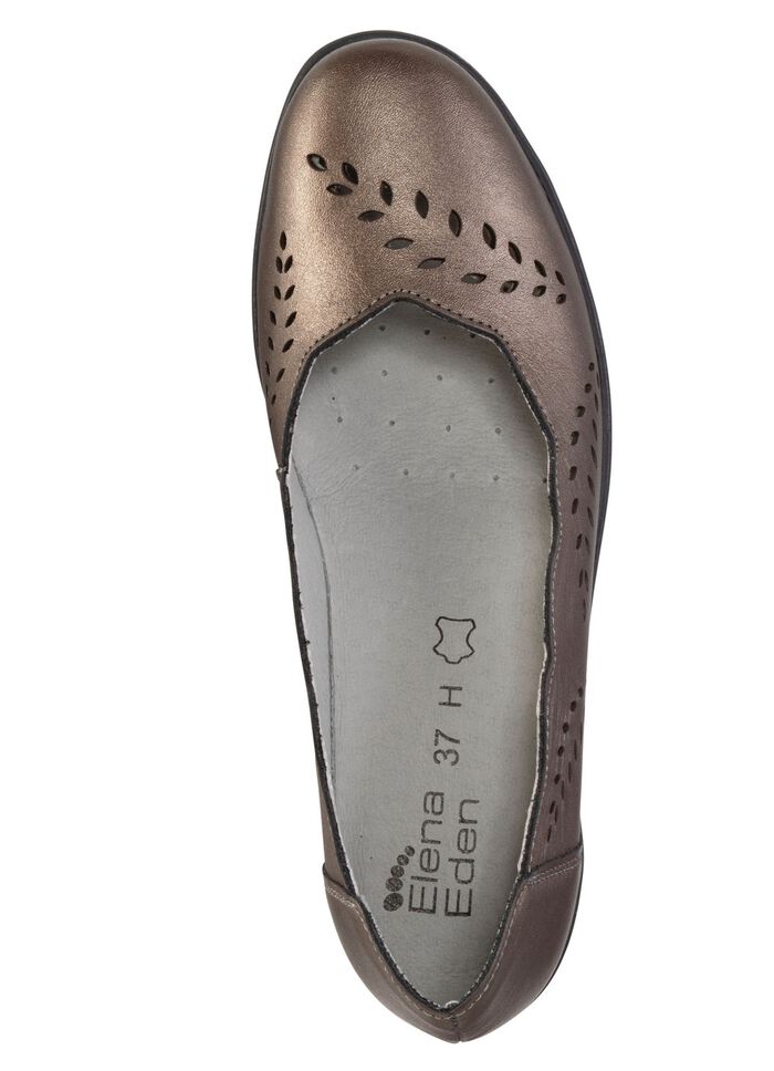 ELENA EDEN, stilvolle Damen-Pumps, Weite H, mit herausnehmbarem Fussbett ANTIKBRONZE