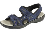Sandale aus weichem Rind-Veloursleder MARINE