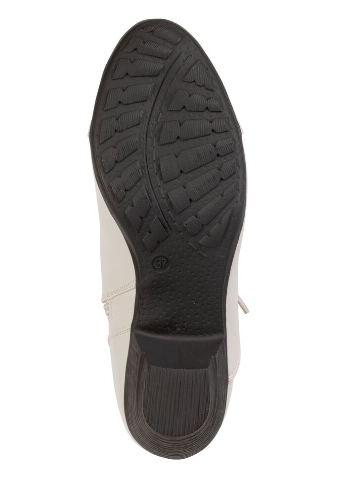 Andrea Conti, modische Damen-Stiefeletten, Winterschuhe, mit Rei&szlig;verschluss ECRU