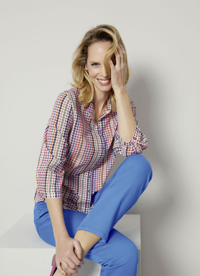 Bluse mit grafischem Druck