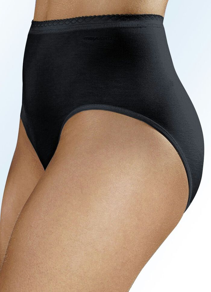 Mey Dreierpack Slips SCHWARZ