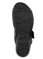 ELENA EDEN, bequeme Damen-Pantoletten, Weite H, mit herausnehmbarem Fussbett SCHWARZ