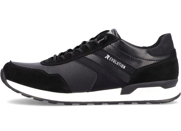 Schn&uuml;r-Sneaker mit herausnehmbarem Textilfussbett SCHWARZ