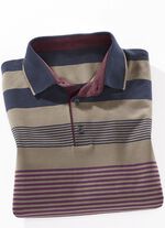 Poloshirt in 2 Farben MARINE-CAMEL-BORDEAUX