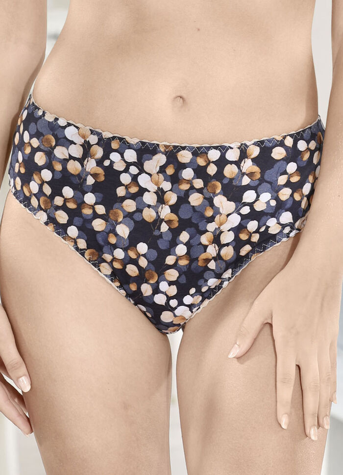 Zweierpack Slips mit farbharmonischem Druckdessin 