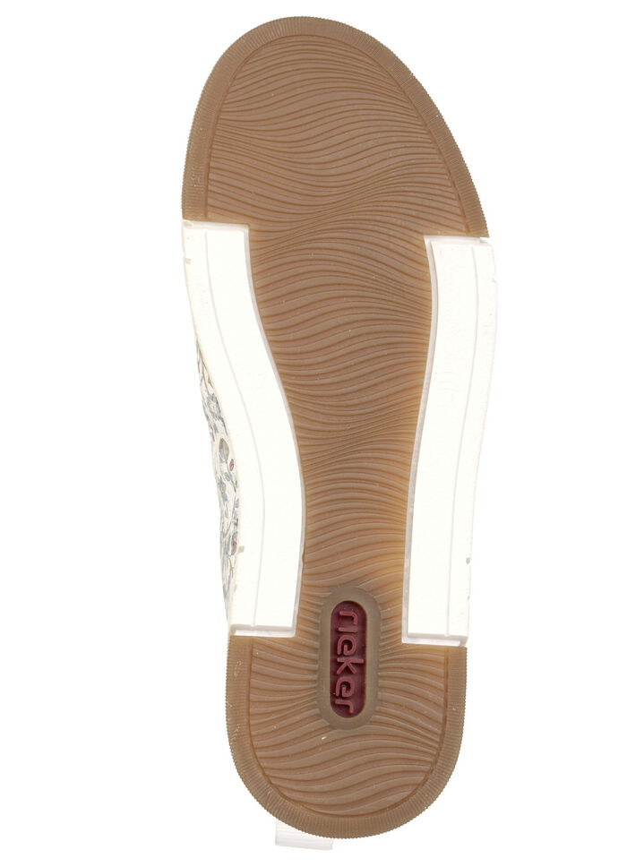 Rieker, modische Damen-Boots, Weite G, mit herausnehmbarem Fussbett WEISS-BUNT