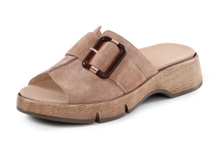 Waldl&auml;ufer Pantolette mit Zier-Schliesse SAND